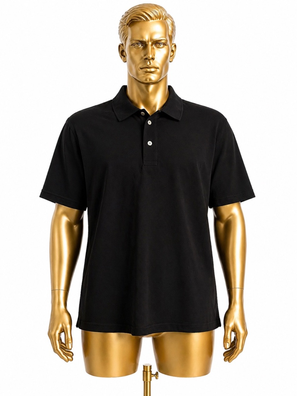 GAP Men's Black Short-Sleeve Polo